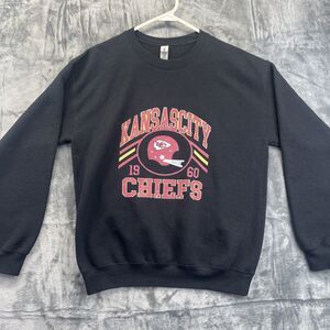 Kansas City KC Chiefs Helmet Black sweat Shirt  Gildan Mens M nfl football